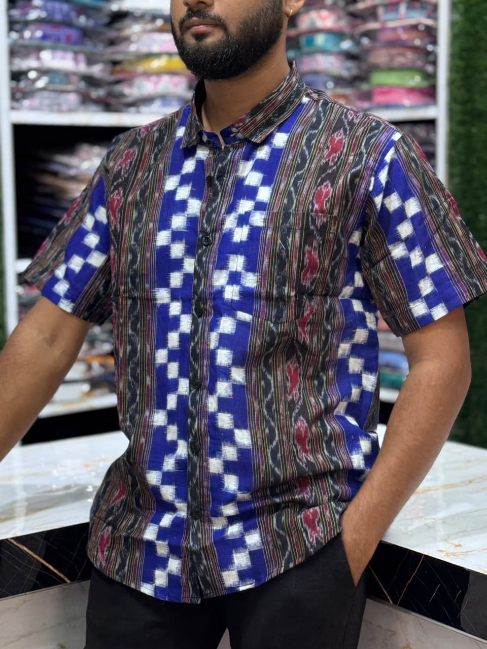 Spring Sambalpuri Odisha summer Man  shirt- Thoughtful Gifted for a Memorabl (Copy)