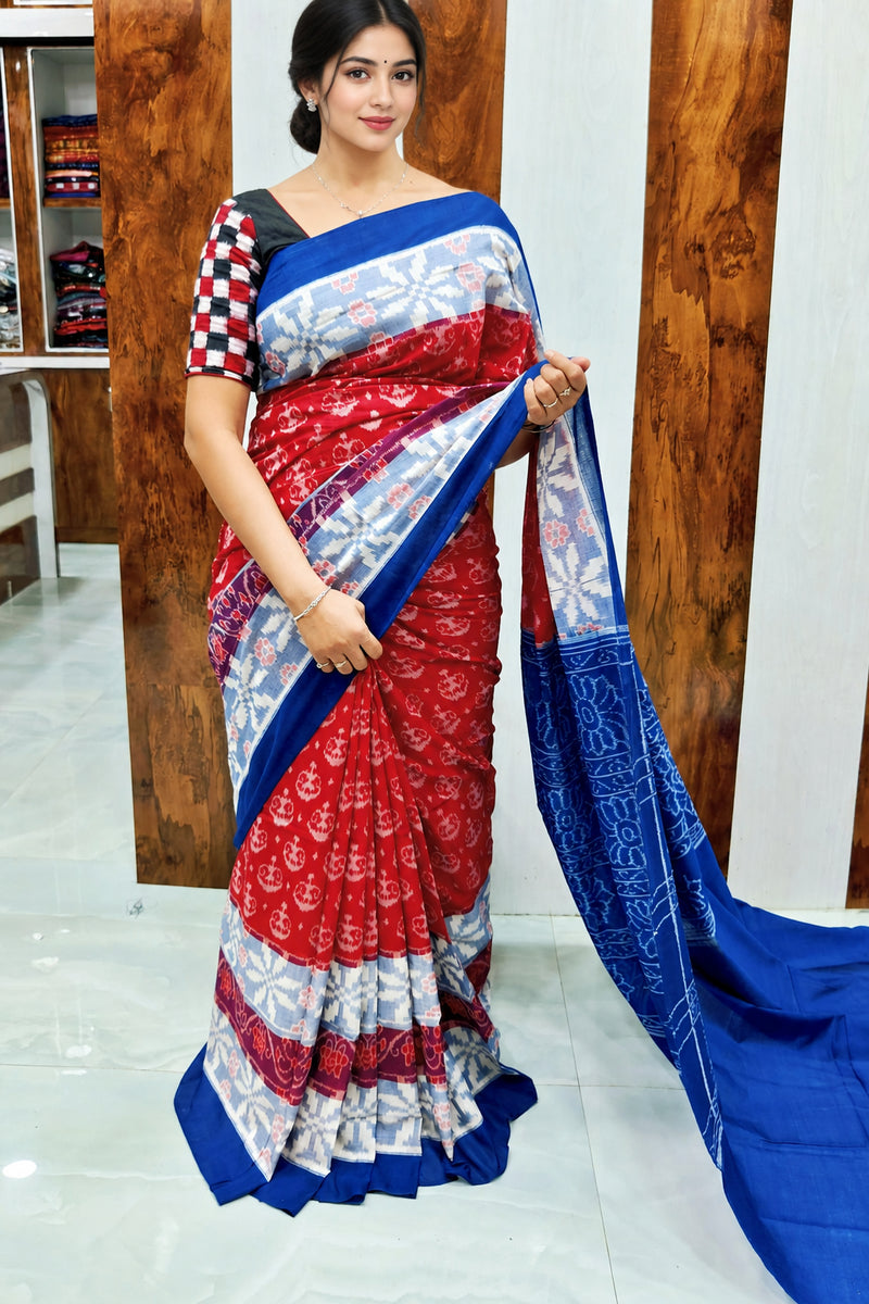 Wedding Sambalpuri Pasapali cotton Sarees,Latest Sambalpuri Pasapali Sarees gift (Copy)