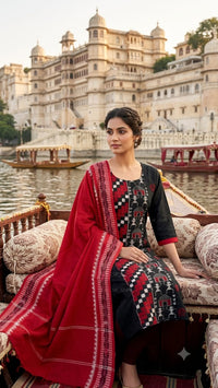 Elegance of Authentic Sambalpuri Handloom Kurti with Duppata