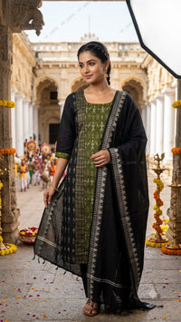 Elegance of Authentic Sambalpuri Handloom Kurti with Duppata