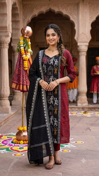 Elegance of Authentic Sambalpuri Handloom Kurti with Duppata
