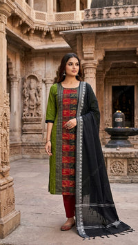 Elegance of Authentic Sambalpuri Handloom Kurti with Duppata