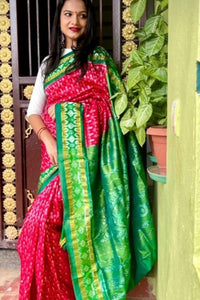 sambalpuri Odisha pure silk handloom sonpur silk saree Sambalpuri Pasapali Saree