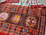 Buy Authentic Handcrafted Odisha LORD JAGANNATH, BALBHADRA & Subhadra silk Saree
