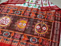 Buy Authentic Handcrafted Odisha LORD JAGANNATH, BALBHADRA & Subhadra silk Saree