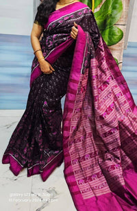 sambalpuri Odisha pure silk handloom sonpur silk saree Sambalpuri Pasapali Saree