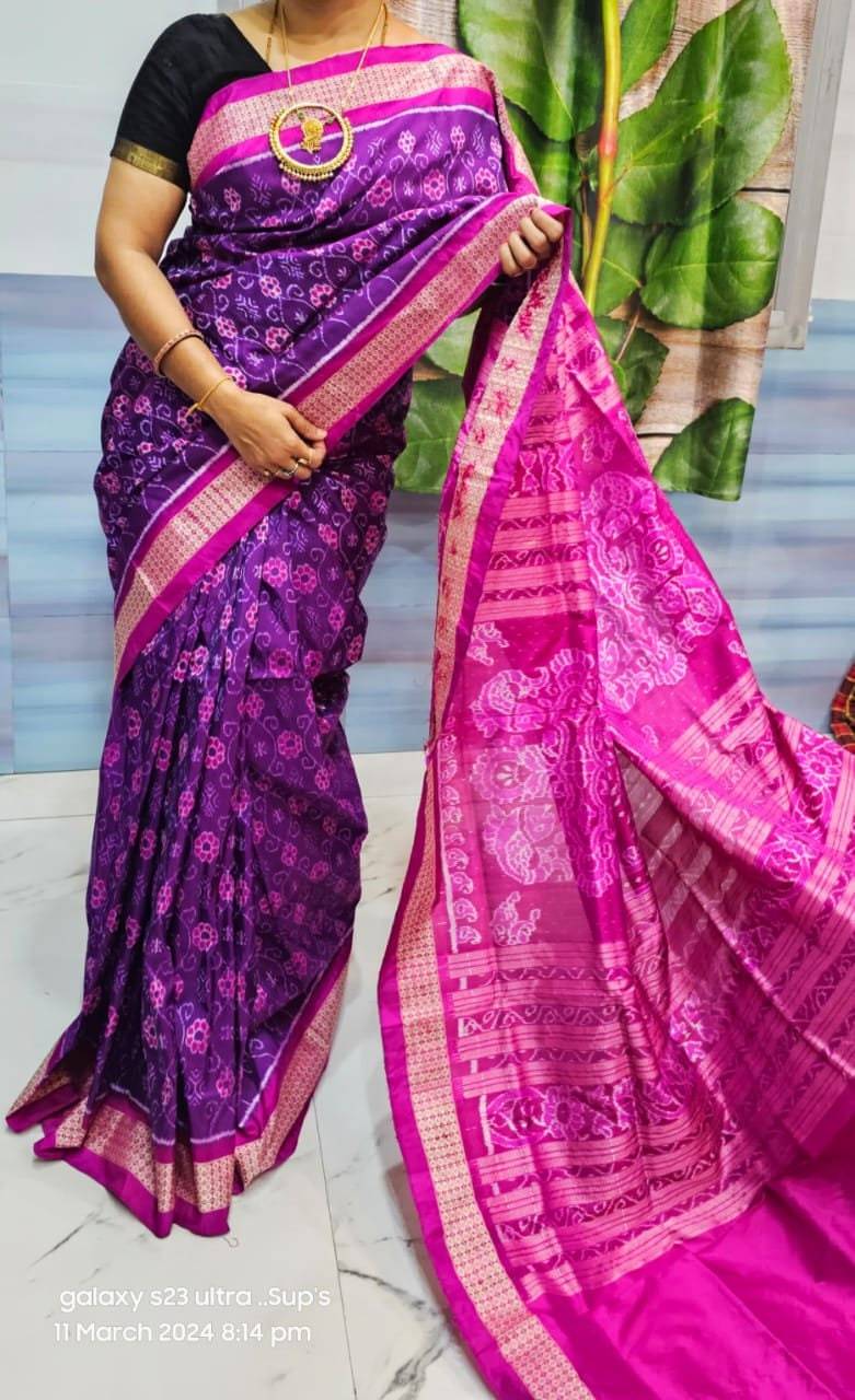 sambalpuri Odisha dolbal pure silk pasapali silk saree Sambalpuri Pasapali Saree