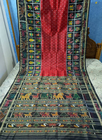 sambalpuri Odisha pure silk pasapali Khandua silk baliworad saree Durgapuja sari